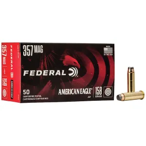 Federal American Eagle 357 Magnum Ammo 158 Grain Jacketed Soft Point Case of 1000 (20 Boxes of 50)