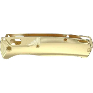 Flytanium Crossfade Knife Scales for Benchmade Bugout Brass Stonewashed