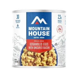 Mountain House Scrambled Eggs with Uncured Bacon Freeze Dried Food #10 Can