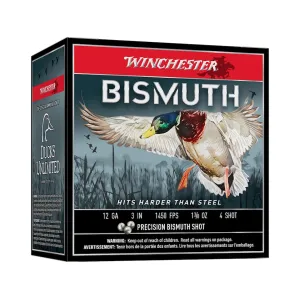 Winchester Bismuth 12 Gauge Ammo 3" #4 Bismuth Shot 1-3/8 oz Box of 25