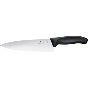 Victorinox Swiss Army Classic Chef Knife 8" Chef Stainless Steel Satin Blade TPE Handle Black