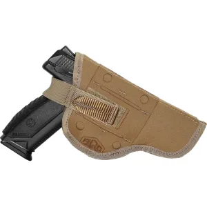 Alaska Guide Creations Bino Harness Holster Ambidextrous Universal Compack, Sub Compact Nylon Coyote Brown