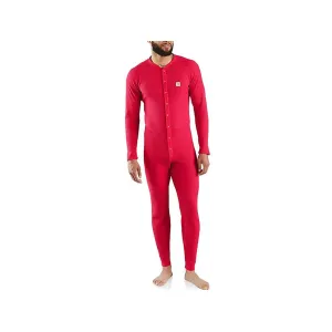 Carhartt Men's Midweight Waffle Base Layer Pants Red Large
