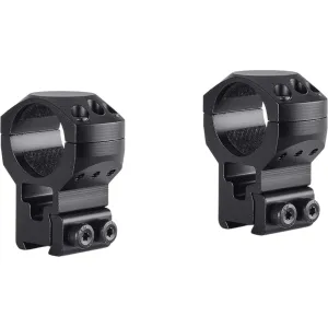 Hawke Sport Optics Tactical Match Airgun 9-11mm Dovetail 1" Scope Rings Matte Extra-High