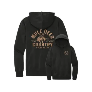 Muley Freak Men's Buckin' Hoodie Black Medium