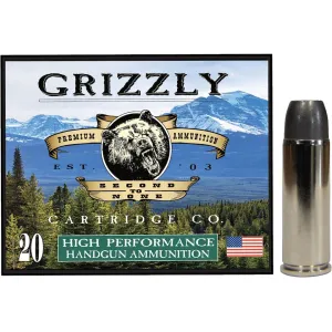 Grizzly Cartridge Bear Load 454 Casull Ammo 335 Grain Lead Long Wide Nose Gas Check Box of 20