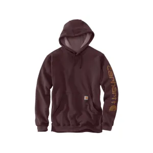 Carhartt Men's Loose Fit Midweight Logo Sleeve Graphic Hoodie Port 2XL Tall