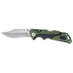 Buck Knives 661 Pursuit Small Assisted Opening Pocket Knife 3" Drop Point 420HC Satin Blade Glass Reinforced Nylon (GRN)/Versaflex Handle Black/Green