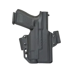 Raven Concealment Perun OWB Holster Ambidextrous Glock 17, 19, 19X, 22, 23, 31, 32, 38, 45, 47 with Streamlight TLR-1 HL Polymer Black