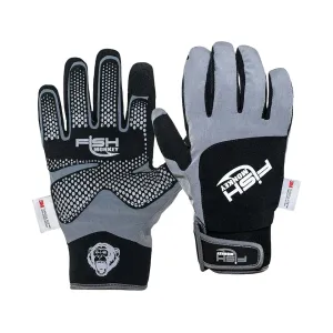 Fish Monkey Men's Stealth Dry-Tec Waterproof Insulated Leather Fishing Gloves Gray Large