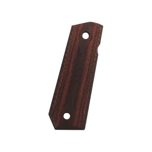 Ed Brown 1911 Government, Commander Double Diamond Checkered Bobtail Grips Laminate Brown