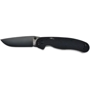 Ontario RAT 1A Assisted Opening Pocket Knife 3.5" Drop Point Black AUS-8 Steel Blade G-10 Handle Black
