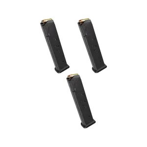 Magpul PMAG GL9 Magazine for Glock 17, 17L, 18, 19, 19x, 26, 34, 47, 49 9mm Luger 27-Round Polymer Black 3PK