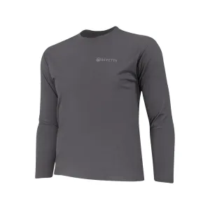 Beretta Men's Covey Tech Long Sleeve Crew Neck T Shirt Charcoal Medium
