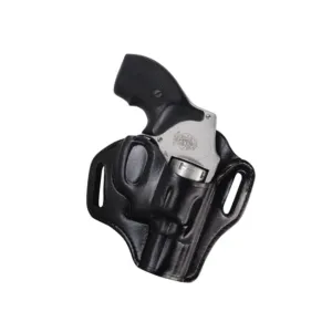 Bianchi 57 Remedy OWB Holster Right Hand S&W J Frame Leather Black