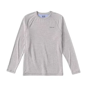 Orvis Men's Dricast Long Sleeve Crew Neck Shirt Light Gray Heather Medium