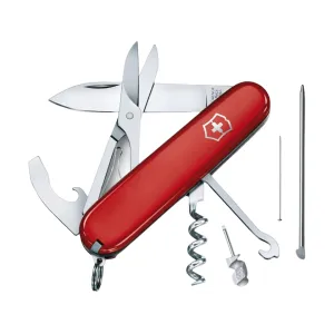 Victorinox Swiss Army Compact Pocket Knife Drop Point Stainless Steel Polished Blade ABS Polymer Handle Red