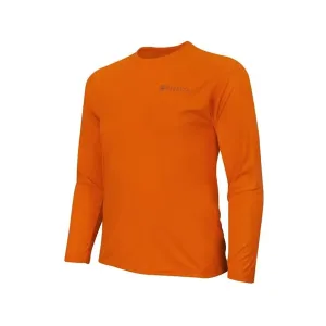 Beretta Men's Covey Tech Long Sleeve Crew Neck Shirt Blaze Orange Medium