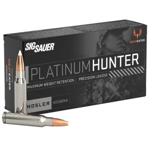 Sig Sauer Platinum Hunter 300 Winchester Magnum Ammo 180 Grain Nosler AccuBond Bonded Polymer Tip Box of 20