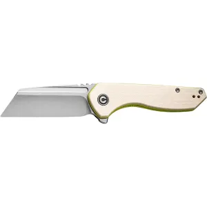 CIVIVI ExOne Pocket Knife 2.94" Reverse Tanto Nitro-V Satin Blade G-10 Handle Ivory
