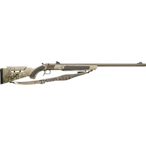 CVA Accura LR-X 50 Caliber Muzzleloading Rifle 30" Threaded Cerakote Patriot Brown Barrel Realtree Hillside Stock with Williams Peep Sight