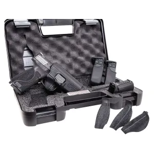 Smith & Wesson M&P9 M2.0 9mm Luger Pistol 4.25" Barrel 10+1 Round Armornite Slide Black Grip Black Frame Range Kit