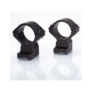 Talley Lightweight 2-Piece Scope Mount 30mm Rings Extended Front and Rear Savage 10 Through 16, 110 Through 116 Round Rear, Axis (6-48 Screws) Matte Black Low