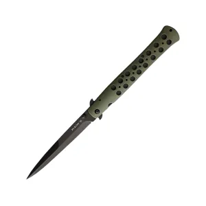 Cold Steel Ti-Lite Pocket Knife 6" Spear Point AUS-8 Black Blade Zy-Ex Handle OD Green