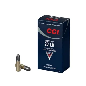 CCI Quiet 22LR Ammo 40 Grain Round Nose Box of 500 (10 Boxes of 50)