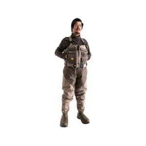 LaCrosse Men's Alpha Agility Select Zip Front 1600 Gram Insulated Breathable Boot Foot Chest Waders Brown 14