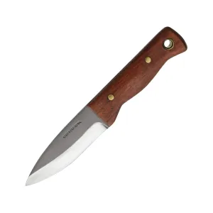 Condor Knives Mini Bushlore Fixed Blade Knife 3" Drop Point 1075 Satin Blade Walnut Handle