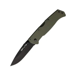 Cold Steel Air Lite Pocket Knife 3.4" Drop Point AUS-10 Black Blade G-10 Handle OD Green
