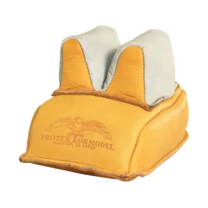 Protektor Super Slick Silver Rabbit Ear Rear Shooting Rest Bag Leather Tan Filled