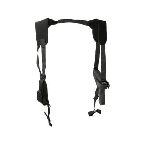 Uncle Mike's Pro-Pak Horizontal Shoulder Holster Ambidextrous Small Frame 5-Round Revolver with Hammer 2" Nylon Black