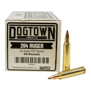 Dogtown 204 Ruger Ammo 32 Grain Polymer Tip Box of 50