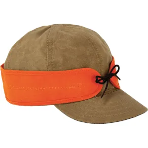 Stormy Kromer Mens Insulated Waxed Cotton Cap 7.875 Sand/Blaze Orange