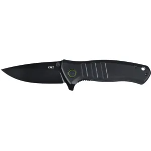 CRKT Dextro Pocket Knife 3.18" Drop Point D2 Black Titanium Nitride Blade Aluminum Handle Black