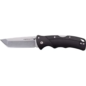 Cold Steel Verdict Pocket Knife 3" Tanto Point 4116 Stainless Steel Stonewashed Blade Glass Filled Nylon Handle Black