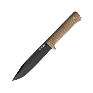 Cold Steel SRK Fixed Blade Knife 6" Clip Point SK-5 Black Blade Kray-Ex Handle Desert Tan