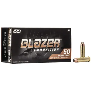 Blazer Brass 357 Magnum Ammo 158 Grain Jacketed Hollow Point Case of 1000 (20 Boxes of 50)
