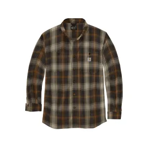 Carhartt Men's Rugged Flex Relaxed Fit Lightweight Long Sleeve Shirt Black 2XL