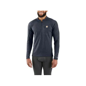 Carhartt Men's Force Midweight Long Sleeve Quarter Zip Base Layer Shirt Navy Heather XL
