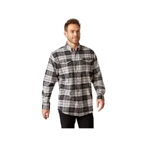 Ariat Men's Rebar Durastretch Flannel Shirt Charcoal Gray 2XL