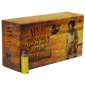 HSM Cowboy Action 45 S&W Schofield Ammo 200 Grain Flat Nose Box of 50