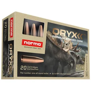 Norma Oryx 7.5mm Schmidt Rubin (7.5 x 55 Swiss) Ammo 180 Grain Bonded Jacketed Soft Point Box of 20