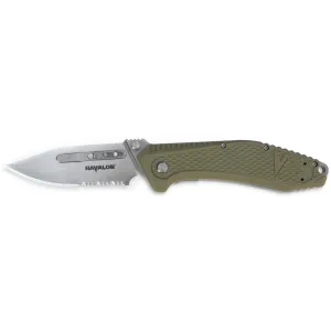 Havalon Knives REDI EDC Assisted Opening Pocket Knife 2.75" Drop Point AUS-8 Stainless Blade ABS Polymer Handle Green