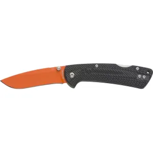 Browning Back Country Pocket Knife 3" Drop Point D2 Orange Blade G-10 Handle Black