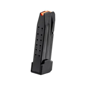 Wilson Combat Magazine EDC X9S, SFX9, SFT9 Double Stack Extended Base Pad 9mm Luger 15-Round Steel Black