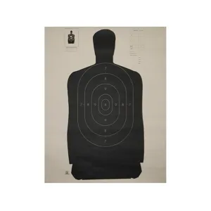 NRA Official Silhouette Target B-27 (35") 50-Yard Paper Black/White 100PK