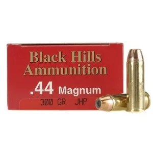 Black Hills 44 Remington Magnum Ammo 300 Grain Jacketed Hollow Point Case of 500 (10 Boxes of 50)